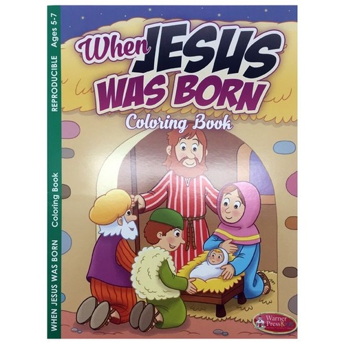 WHEN JESUS WAS BORN COLOURING BOOK