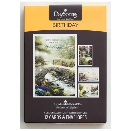 BOXED CARDS BIRTHDAY THOMAS KINKADE