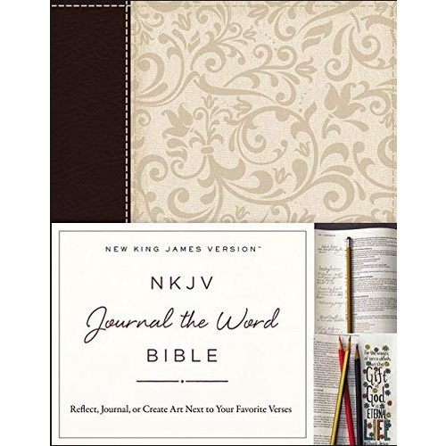 NKJV JOURNAL THE WORD BIBLE BROWN/CREAM