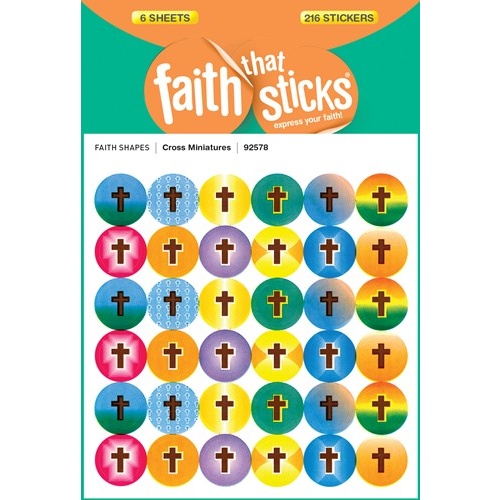STICKERS CROSS MINIATURE ASSORTED COLOURS   