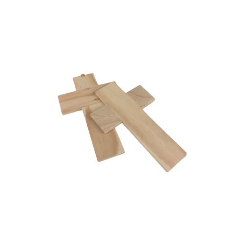 WOOD CROSS UNPAINTED 50CM