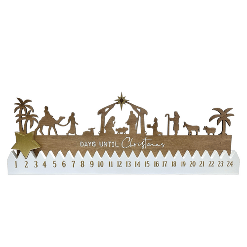WOODEN ADVENT COUNTDOWN CALENDAR