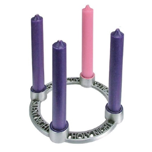 MINI ADVENT WREATH WITH CANDLES - 100MM 