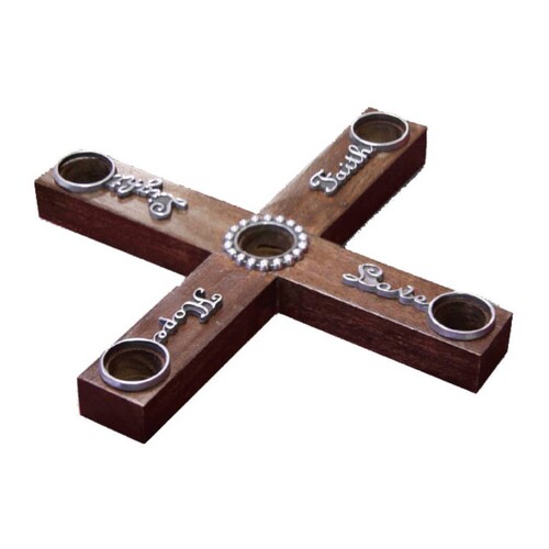 ADVENT WREATH WOOD - HOPE, FAITH, LIGHT, LOVE