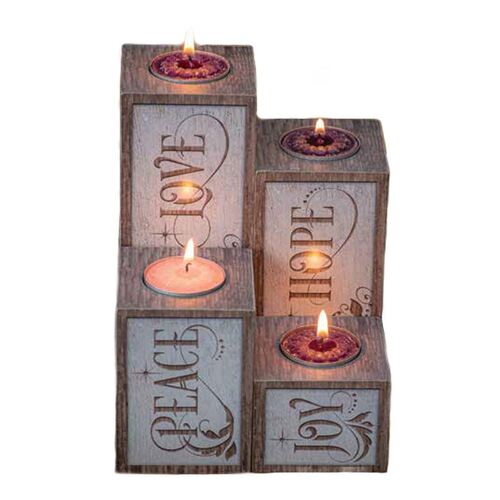 ADVENT TEALIGHT SET PILLAR