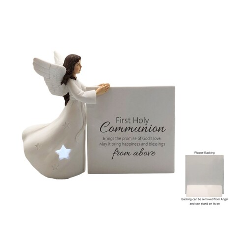LIGHT UP ANGEL LED PLAQUE - COMMUNION