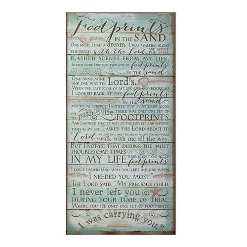 FOOTPRINTS WALL PLAQUE