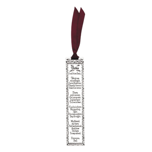 METAL BOOKMARK WITH RIBBON - FATHER