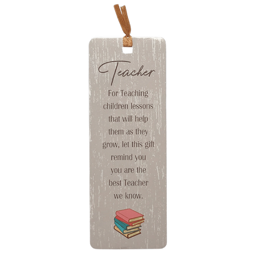BOOKMARK WITH RIBBON TEACHER