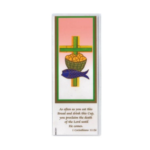 BOOKMARK COMMUNION LOAVES & FISH PKT 25 