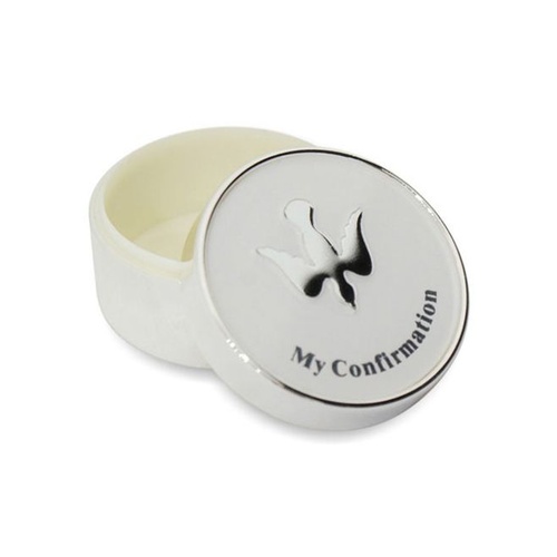 CONFIRMATION ROSARY JEWELLERY BOX MOTHER OF PEARL