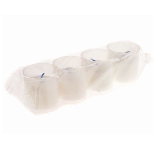 VOTIVE CANDLES WHITE 18 HOUR PACKET 4