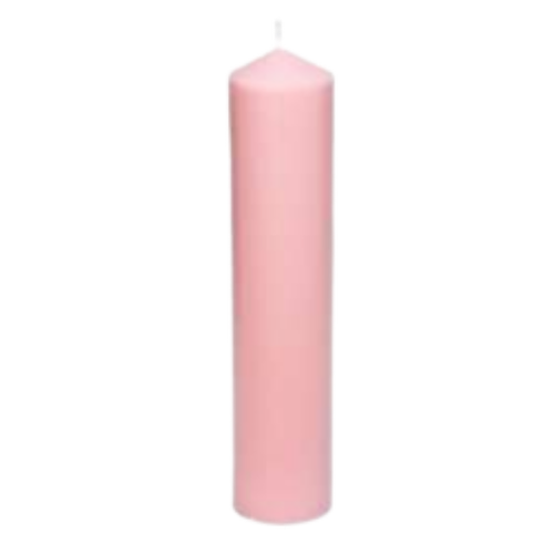 CANDLE 10 X 2" PINK (250X54MM)