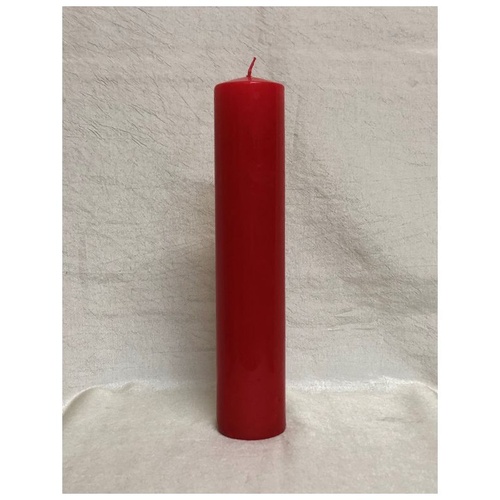 CANDLE 10 X 2" RED               