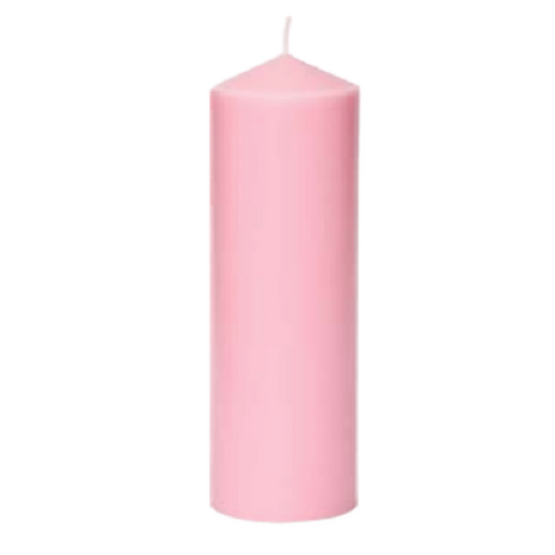 CANDLE 10 X 3" PINK (250 x 74mm)