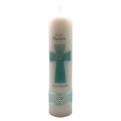 BAPTISM CANDLE 20x5cm - BOY
