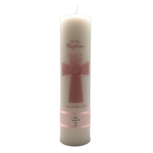 BAPTISM CANDLE 20x5cm - GIRL