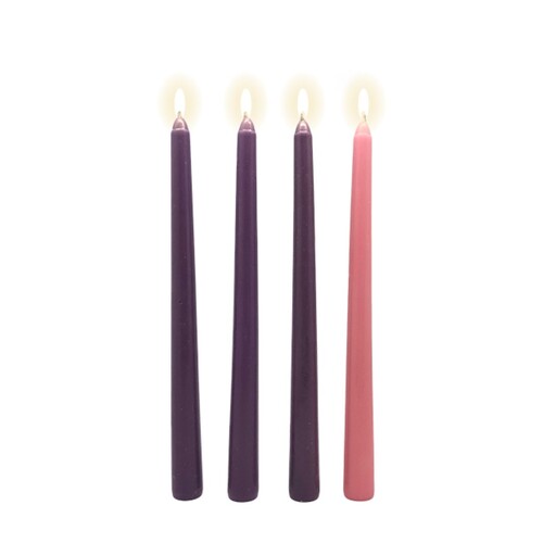 ADVENT CANDLE SET 10" TAPER