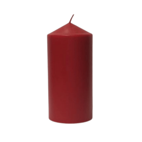 CANDLE 6 X 3" RED (Hand-moulded)
