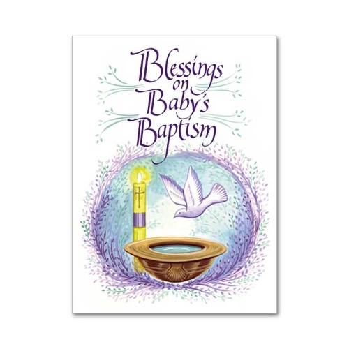 BLESSINGS ON BABY'S BAPTISM CARD