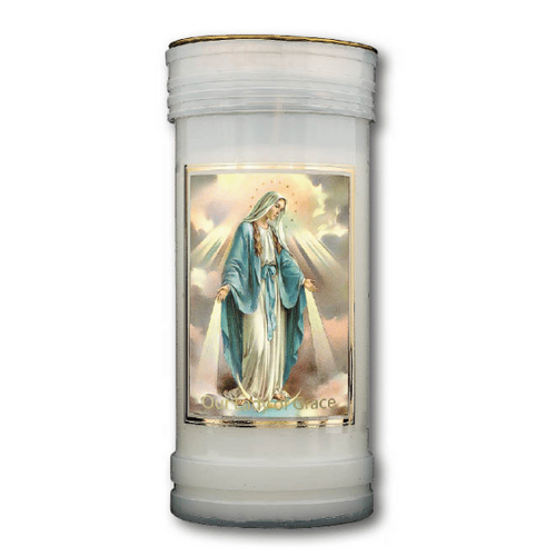 DEVOTIONAL CANDLE - OUR LADY OF GRACE (Miraculous)