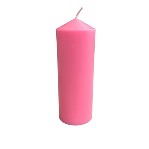 CANDLE 8 X 3" PINK (AUSTRALIAN MADE)