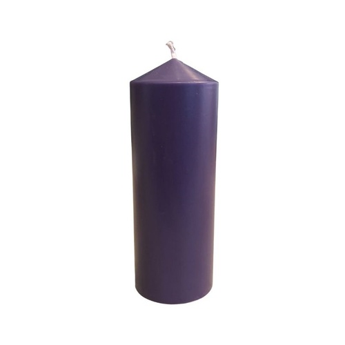 CANDLE 8 X 3" PURPLE (AUSTRALIAN MADE)