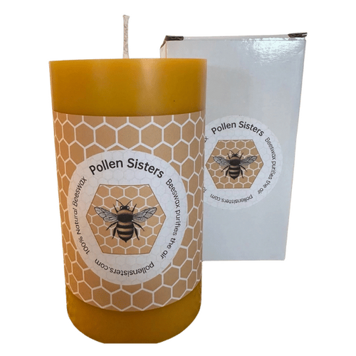 PURE BEESWAX PILLAR CANDLE - MEDIUM