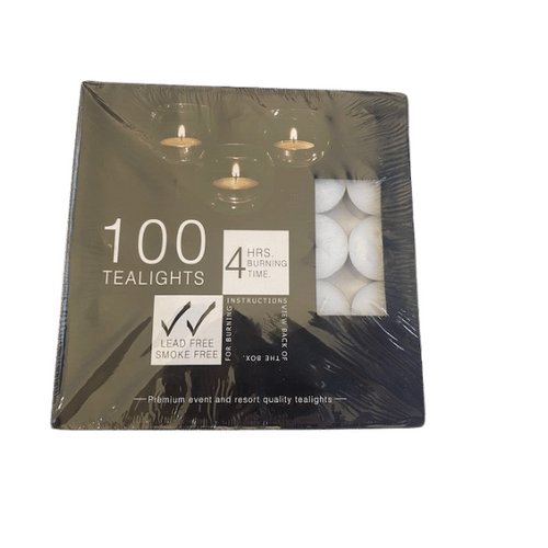 CANDLE TEALIGHTS 4 HOUR PACKET 100