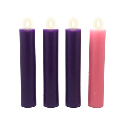 ADVENT CANDLE SET 10" X 2"