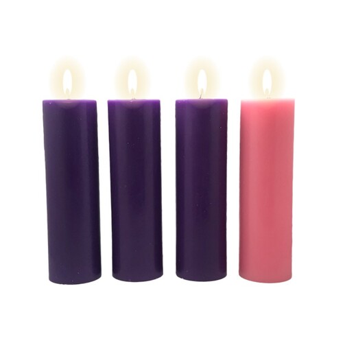 ADVENT CANDLE SET 10" X 3" 
