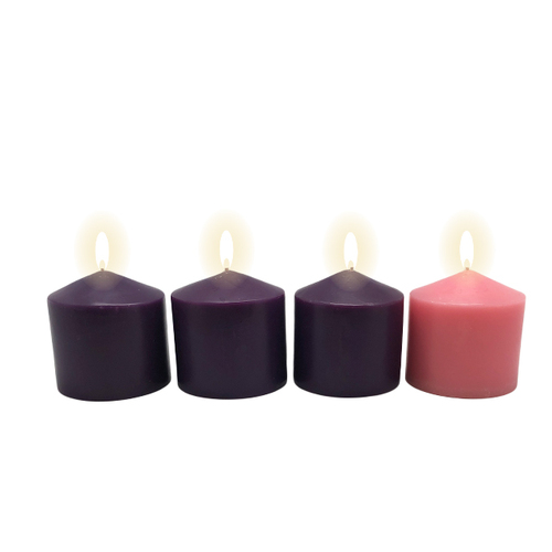 ADVENT CANDLE SET 3"X 3" 