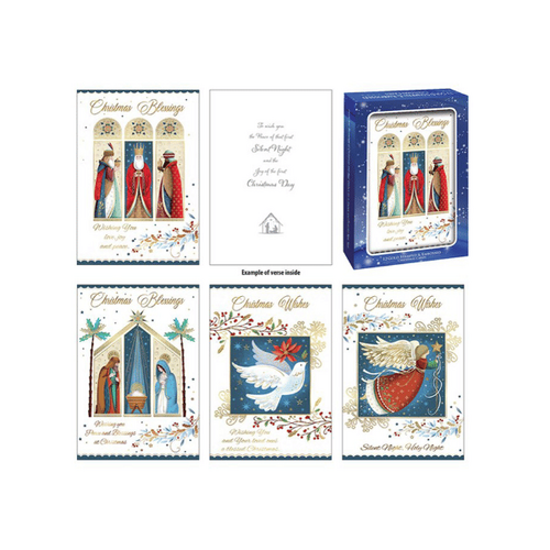 BOXED CHRISTMAS CARDS - CHRISTMAS BLESSINGS BX12