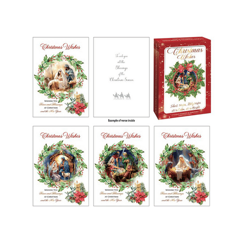 BOXED CHRISTMAS CARDS - CHRISTMAS WISHES BX12