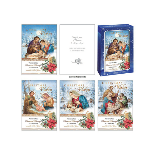 BOXED CHRISTMAS CARDS - CHRISTMAS WISHES BX12