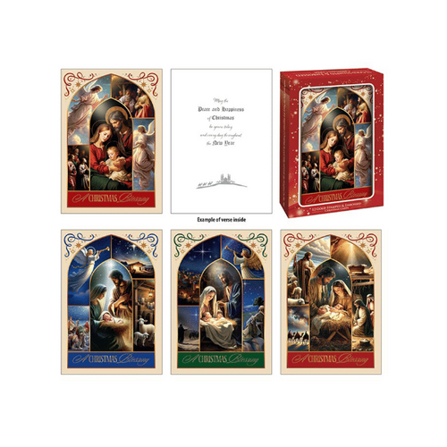 BOXED CHRISTMAS CARDS - CHRISTMAS BLESSINGS BX12