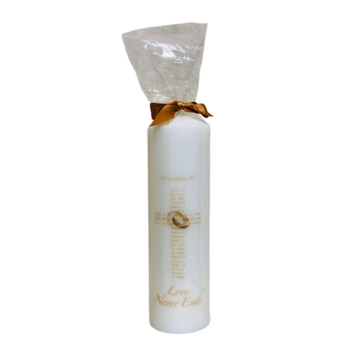 WEDDING CANDLE 10"X3" WEDDING RINGS