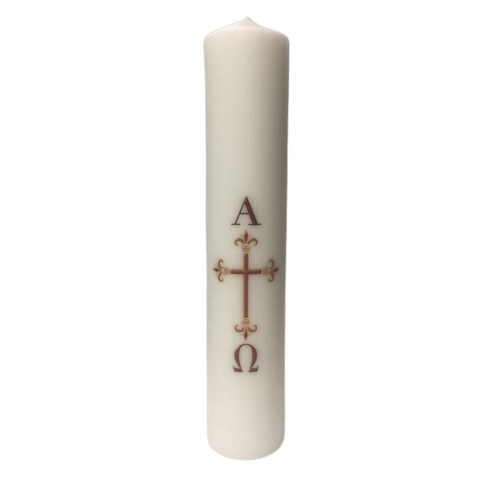 PASCHAL CANDLE WITH CROSS 15x3"
