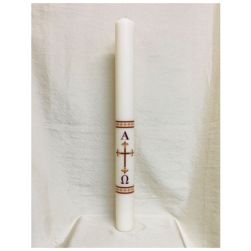 PASCHAL CANDLE BANDED CROSS 24X2"