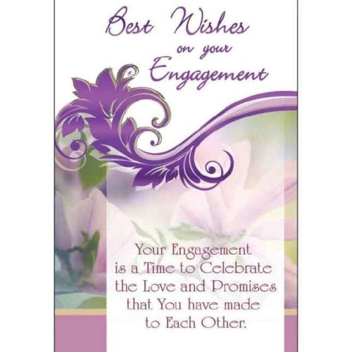 CARD BEST WISHES ON YOUR ENGAGEMENT