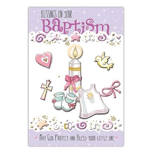 BLESSINGS ON YOUR BAPTISM GIRL CARD