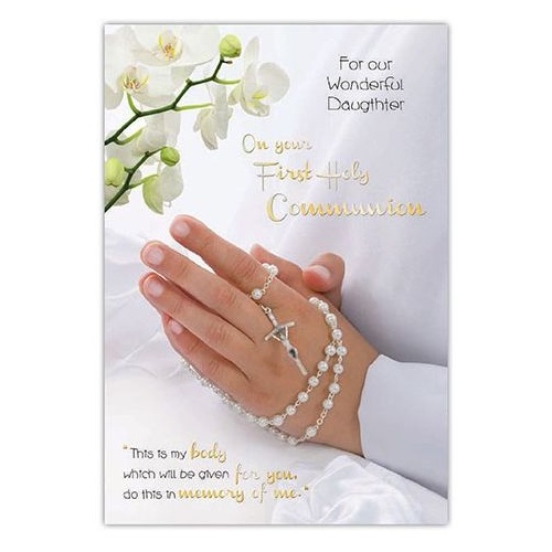 COMMUNION CARD FOR YOUR WONDERFUL DAUGHTER
