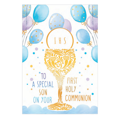 COMMUNION CARD - SPECIAL SON WITH FOILING EMBOSSED
