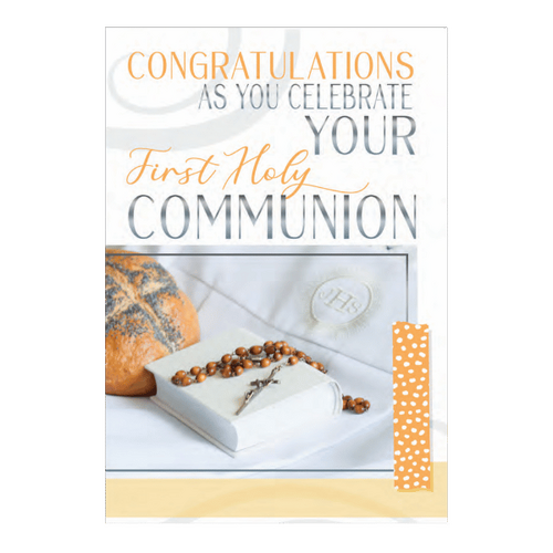 COMMUNION CARD CONGRATULATIONS - FOILING EMBOSSED