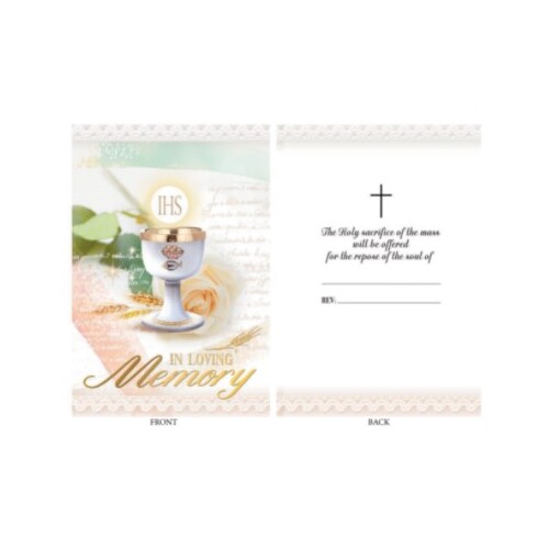 MASS INTENTION CARD IN LOVING MEMORY