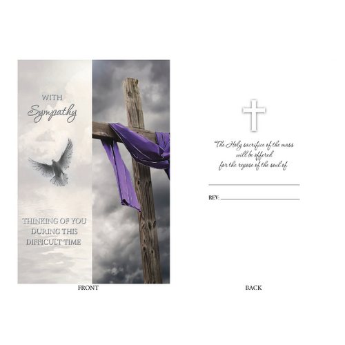MASS INTENTION CARD FOR DECEASED - GOLD FOIL