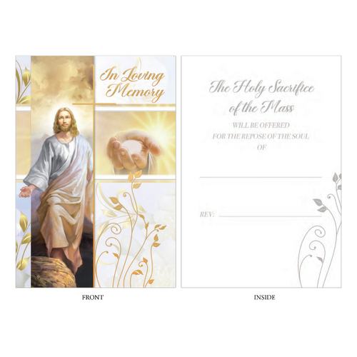 MASS FOR YOUR INTENTIONS CARD FOR DECEASED