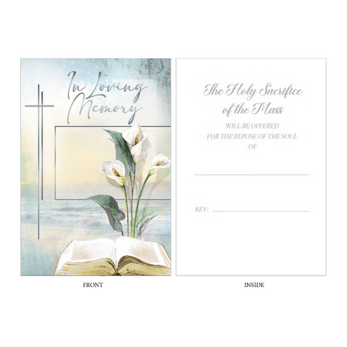 MASS INTENTION CARD IN LOVING MEMORY FLOWERS
