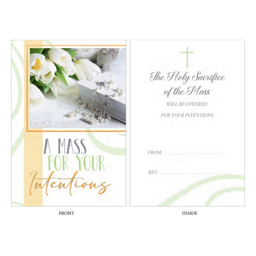 MASS FOR YOUR INTENTIONS CARD FOR THE LIVING