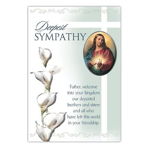 SYMPATHY CARD SACRED HEART OF JESUS